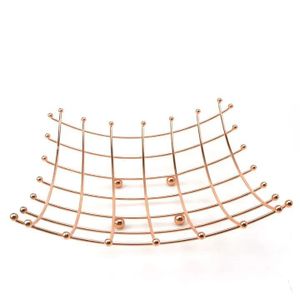 Smartraha life Gold Wire Fruit Basket Decorative Metal Countertop Storage Bowl