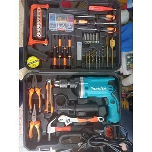 Makita Electric Drill In A Complete Tool Box.