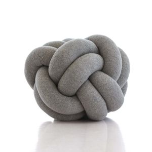Modern Knot Ball Pillow – Soft Decorative Cushion for Home Décor (Grey, 30cm)