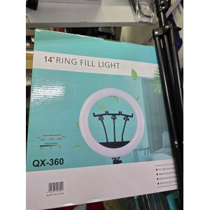 QX-360 14” LED Ring Light USB Powered Adjustable Dimmable Lighting Kit for Selfies Live Streaming & Tutorials