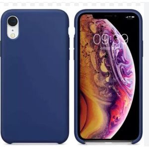 Soft Flexible Silicone Case for iPhone XR, Shockproof Anti-Scratch Slim TPU Protective Back Cover (Blue)