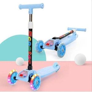 Scooter For Kids, Adjustable & Folding 3 Wheel Scooter, LED Light Up Wheels, For 2-8 Years Old,