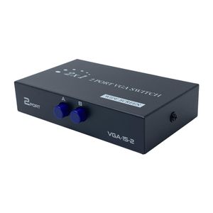 Universal VGA switcher, video switcher/distributor, 2 inputs/1 output, 1 input/2 output, bidirectional switcher with 2 ports.