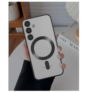 Samsung  Galaxy A17 Transparent Clear And Colorless With Black Edges Magsafe Unique And Stylish Military Shockproof Phone Case Protective Cover