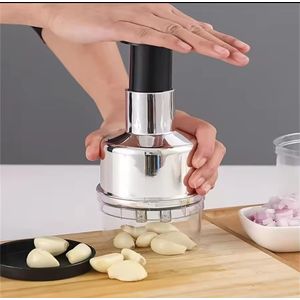 Multifunctional Manual Food Chopper – Stainless Steel Blade Vegetable & Onion Cutter