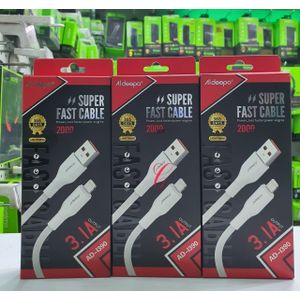 Aldeepo AD-I390 3.1A 2M Lightning Cable – Super Fast Charging For IPhone Devices With Extra Reach