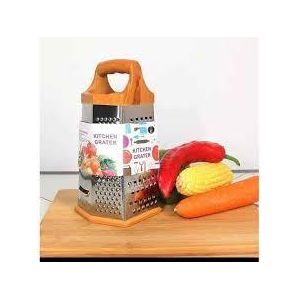  6-Sided Stainless Steel Multipurpose Grater and Slicer Ginger Cheese Cabbage Onion Potato Slicer Chopper Shredder Grater 