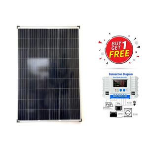 Sunlight Solar 250 W Solar Panel 25 Years Warranty All Weather Mono Solar Panel + Free 30A Solar Charge Controller 
