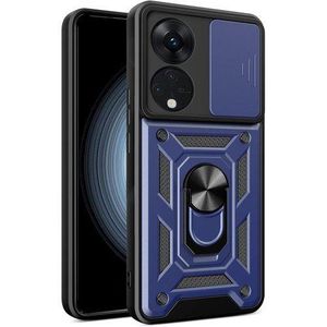 Oppo Reno 8T 5G Phone Case, Sliding Camera Lens Cover with 360 Degree Rotating Ring Protective Cover