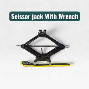 Heavy-Duty Scissor Jack with Wrench – Car Lifting Tool