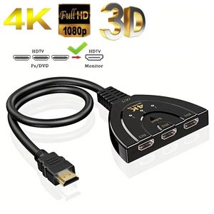 4K HDTV Splitter 3 In 1 Out 3-Port HD Switcher Hub 1080P For DVD HDTV Xbox PS4
