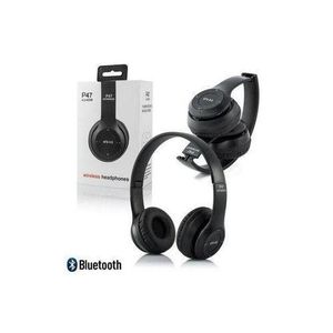 P47  Bluetooth 5.0 Wireless & Wired Gaming Headphones with AUX Cable, TF Card & FM Radio – Foldable, Hi-Fi Stereo Sound, Built-in Mic