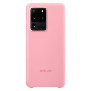 Soft Flexible Silicone Case for Samsung Galaxy S20 Ultra, Shockproof Anti-Scratch Slim TPU Protective Back Cover (Pink)