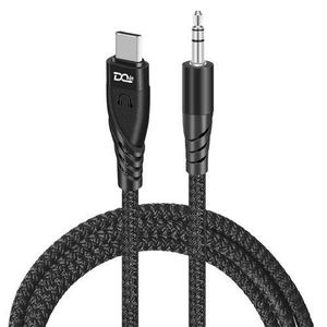 USB-C to 3.5mm Male AUX Cable (DAC + Mic/Calls) Braided Audio Converter for Type-C Phones