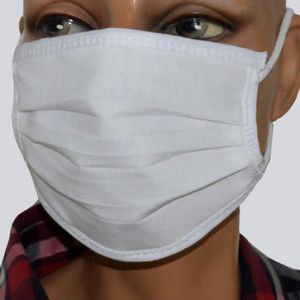 Generic White Washable And Reusable 3 Layer Face Masks With Ear Loops