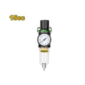 JADEVER Compressed Air Filter Regulator Piggyback Combo, Semi-auto Drain, 5 Micron Brass Filter, Gauge and Bracket
