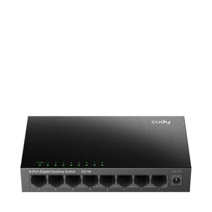 cudy GS108 8-Port Gigabit Metal Ethernet Switch - 10/100/1000Mbps Unmanaged Network Switch, Plug & Play, Fanless, Desktop & Wall Mount for Home, Office & CCTV