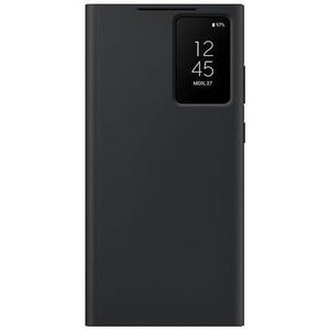 Samsung Galaxy S23 Ultra Case, S-View Wallet Phone Cover with Protective Design Card Holder Slot and Finger Tap Clear Window