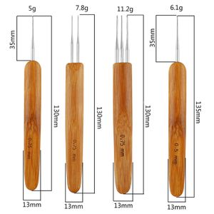 Generic 7pcs/set Crochet Hooks 0.5mm With Wooden Handle Crochet