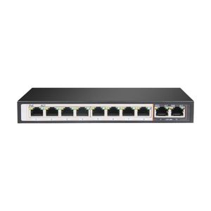 10-Port Gigabit PoE Switch with 8GE PoE+ 2GE Uplink 250m - Unmanaged Switch 