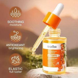 SADOER Vitamin C Smooth Serum, Vitamin C AntiOxidant Sea Buckthorn Vitamin C Serum + Fruit Acid