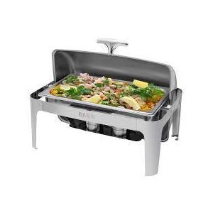 chafing Dish Buffet Set 9 Quart Roll Top Stainless Steel Chafer Rectangular Set