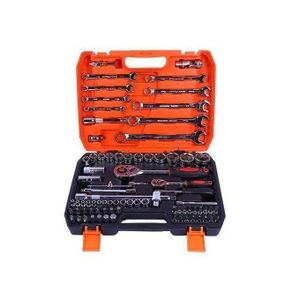 82 pcs Multifunction Chrome Vanadium Spanner Socket Box Tool Kit Wrench Socket Set
