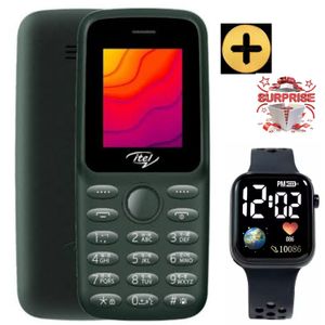 Itel 2163, 1.8"screen 1000mAh, Bright Torch...Wireless FM- Dual Sim + Led watch