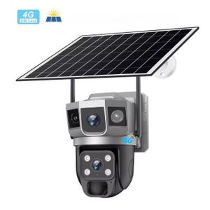 Solar Light V380PRO Sim Card Dual Lens Surveillance Cameras Outdoor Wireless Monitors 4G HD Night Vision Home Electric