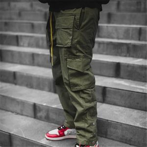 Fashion New Men's Side Pockets Cargo Pants 2021 Black Hip Hop Harem Pants  Casual Male Joggers Sweatpants Fashion Streetwear Trousers 5XL