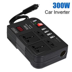 300W Car Inverter With 4 AC Ports And 4 USB Outlets
