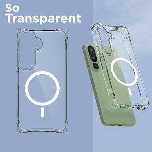 Back Cover for Samsung Galaxy M36 5G Mag-Safe Transparent PC + TPU Bumper Case with Magnetic Support Shockproof Protection (Transparent Mag-Safe)