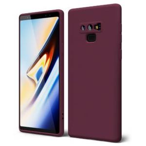 Soft Silicone Back Cover for Samsung Galaxy Note 9 - Maroon, anti-fingerprint, anti-scratch, durable silicone case