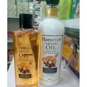 Moroccan Argan Oil  Lightening Body Lotion + Moroccan Oil