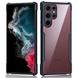 Xundd Amour Case for Samsung Galaxy S23 Ultra with Integrated Camera Cover, (Military Grade Drop Tested) Slim Clear Back with Shockproof Soft TPU Bumper