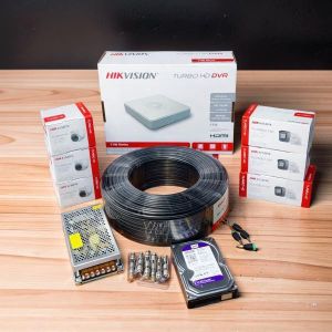 Hikvision 6 1080P Full HD 2MP Weather Resistant Durable Design CCTV Cameras Complete System Kit with 8 Channel DVR +500GB Harddisk 