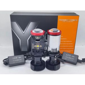 Y8 H4 LED Headlight Bulb Mini Projector 120W 6000K High Low Beam 30000LM Turbo Fan IP67 Waterproof 12V 24V Universal Car Headlights