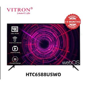 Vitron 65 Inch Smart TV 4K UHD TV HTC6588USWO WebOS LED TV Bluetooth Frameless Television 2G+8G