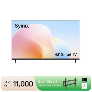 Syinix 43 Inch Smart TV with Android OS - LED Display, Wi-Fi & HDR Support (2YRs WRTY)