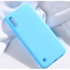 Soft Silicone Back Cover for Samsung Galaxy A10 - Light Blue, anti-fingerprint, anti-scratch, durable silicone case