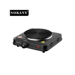 Sokany Portable Countertop Single Cast Iron Burner, Electric Hot Plate, Temperature Controls, Power Indicator Lights