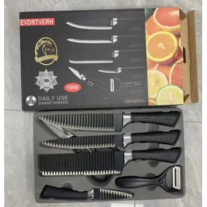 6pcs Sharp Stainless steel Kitchen Knife set - packaged in a gift box 