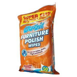 Duzzit FURNITURE POLISH WIPES Tables Chairs Tiles Paintwork CLEAN SHINE EXTRA STRONG cf
