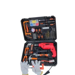 Edon  Powerf Tool Set with Drill, Cordless Hammer Drill Tool Kit 117Pcs Household Power Tools Drill Set with 1000W Corded Electric Drill Home Tool Kit 