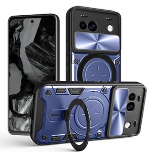 Camera protector slide to open case with 360° rotating magnetic ring stand for Tecno spark slim