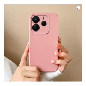 Soft Silicone Back Cover for Xiaomi Redmi Note 14 5G - Pink, anti-fingerprint, anti-scratch, durable silicone case