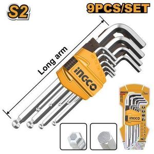 Ingco HHK12091 "9pcs ball point hex key set