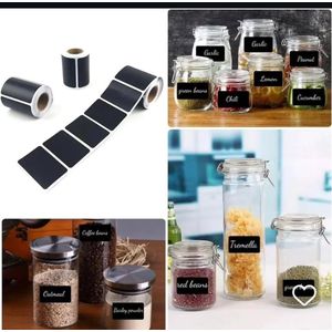 Reusable 80pcs Assorted Shapes Water Proof Jar ,food,bottle Labels Stickers Pantry Organizer and a pen