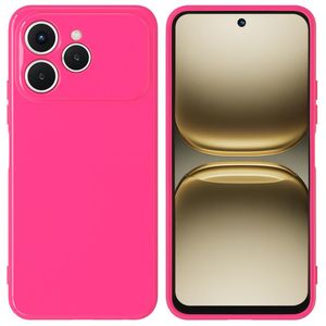 Soft Silicone Slim Fit Cover Anti-Scratch Shockproof Case for TECNO Spark 40 - Hot Pink