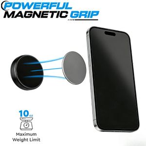 Universal Magnetic Car Phone Holder - Dashboard Mount with Protective Silicone Pad, 360° Rotation